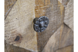 Iron & Mango Wood Wood Honeycomb Chest of Two Drawers 59 x 46 x 39 cm