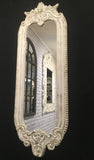 Rustic White Chantilly Narrow Wall Mirror 157 x 56 x 2.5 cm NEW