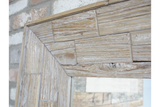 Large Wood Block Frame Wall Mirror 183 x 91 cm x 6 cm Deep
