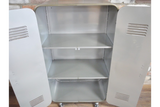 Industrial Style Distressed Grey Metal Cabinet Cupboard