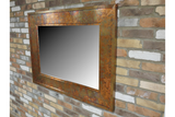 Mottled Copper Finish Metal Frame Wall Mirror 91 x 122 cm x 4 cm Deep