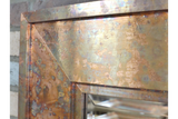 Mottled Copper Finish Metal Frame Wall Mirror 91 x 180 cm x 4 cm Deep