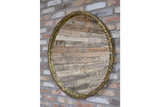 Large Round Antiqued Gold Wall Mirror 88 cm Diameter x 5 cm Deep