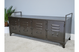 Industrial Style Wide Metal Sideboard Cabinet Cupboard