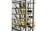 Metal & Wood Bar Drinks Wine Shelf Unit 180 x 58 x 30 cm