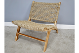 Wood & Rattan Retro Vintage Style Chair