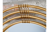 Gold Metal Frame Round Wall Mirror 91 cm Diameter
