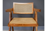 Wood & Rattan Retro Vintage Style Armchair 80 x 56 x 52 cm