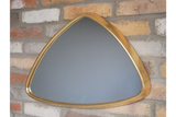Triangular Gold Frame Wall Mirror
