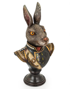 Gentry Rabbit Head Bust on Round Base 42 x 22 x 16 cm