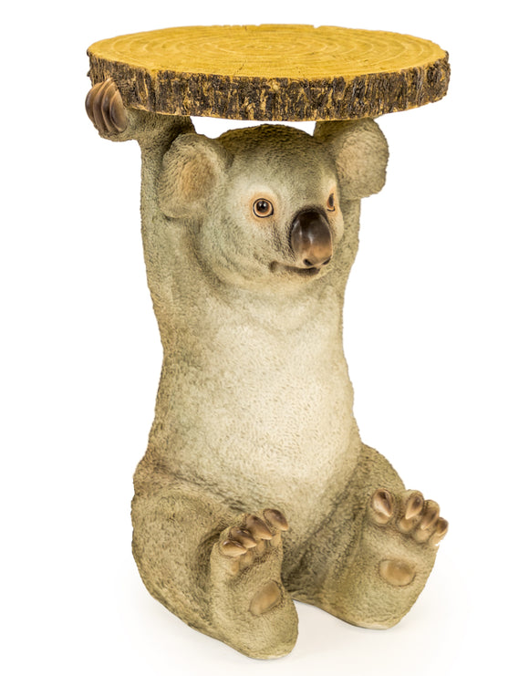Side / Bedside Table Koala Holding A Trunk Slice 52 cm High
