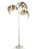 Large Antiqued Silver Metal Palm Leaf Floor Lamp 186 cm High x 96 cm x 96 cm