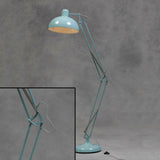 Large Stylish Sky Blue Desk Style Floor Lamp With Grey Fabric Flex 190 cm High - Due early July