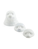 Set of 3 White Surfacing Seal Heads