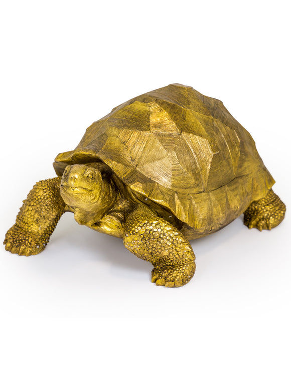 Extra Large Gold Effect Tequin the Tortoise Figure 40 cm High x 32 cm Wide x 60 cm Long