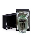 Hand Blown Purple Jellyfish Glass Paperweight with Gift Box 13.5 cm High New