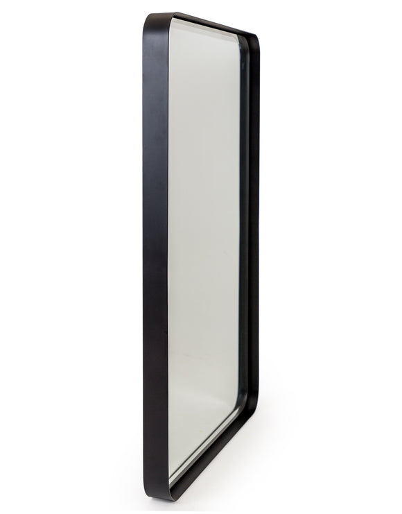 Matt Black Steel Frame Rectangular Wall Mirror