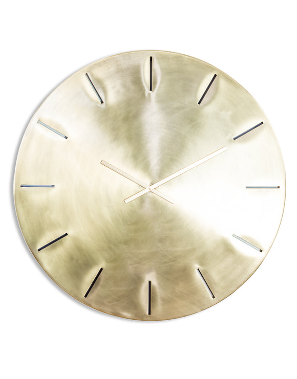 Extra Large Contemporary Brushed Brass Wall Clock 86 cm Diameter