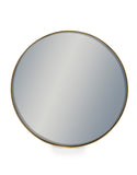 Round Brushed Gold Wall Mirror 50.5 cm Diameter x 4 cm Deep