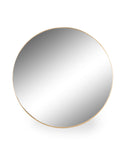 Extra Large Round Brushed Gold Wall Mirror 90.7 cm Diameter x 4 cm Deep