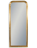 Vintage Style Antiqued Gold Beaded Frame Wall / Freestanding Mirror 163 x 64 cm