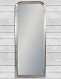 Vintage Style Antiqued Silver  Beaded Frame Wall / Freestanding Mirror 163 x 64 cm