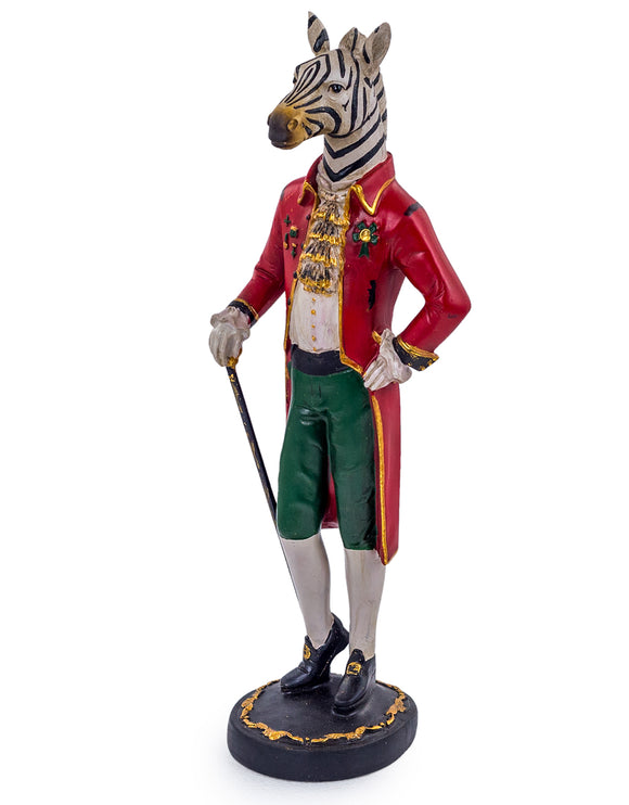 Decorative Standing Gentry Zebra Figure Ornament 49 cm High