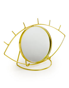 Gold Metal Eye Lash Vanity Table Mirror