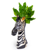 Large Ceramic Zebra Head Vase 38 cm Tall