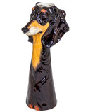 Large Ceramic Dachshund Sausage Dog Head Vase 38 cm Tall
