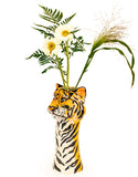 Large Ceramic Tiger Head Vase 35 cm Tall