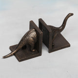 Cast Iron Antiqued Pair of Brontosaurus Bookends 15 x 15 x 10 cm each