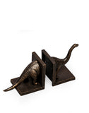 Cast Iron Antiqued Pair of Brontosaurus Bookends 15 x 15 x 10 cm each