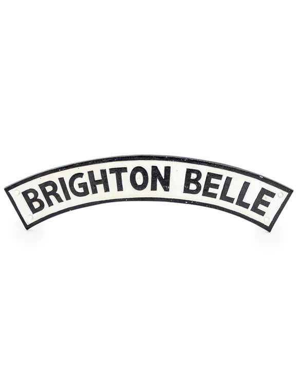 Cast Iron Reproduction Antiqued Railway Nameplate Brighton Belle 65 cm Wide