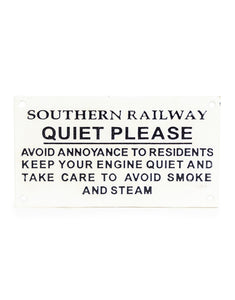 Cast Iron Reproduction Antiqued Great Western Railway Toilet Notice Quiet Please