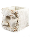Large Rustic White Stone Effect Classical Face Planter 45 x 36 x  35 cm