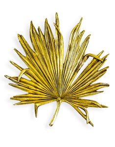 Large Antique Gold Palm Leaf Wall Decor