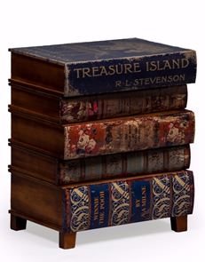 Antiqued Stacked Children's Books Cabinet Chest of Drawers 55 x 46 x 32 cm