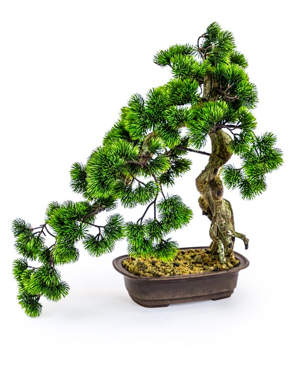 Large Artificial Plant Bonsai Tree in Iron Pot Faux Botanical 55 cm Tall