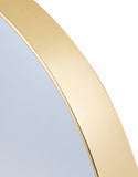 XXL Large Round Brushed Gold Wall Mirror 120.7 cm Diameter x 4 cm Deep - Due April