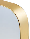 Large Rectangular Brushed Gold Wall Mirror