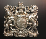 Queen Elizabeth Antique Silver Coloured Coat of Arms Wall Plaque 37 x 36 cm