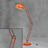 Large Stylish Orange Desk Floor Lamp With Yellow Fabric Flex 190 cm High - Expected July