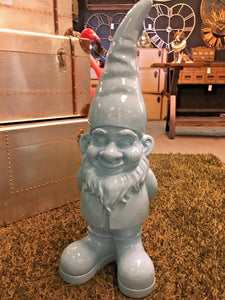 Large Bright Vintage Blue Garden Gnome 85 cm High