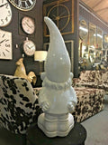 Large Bright White Garden Gnome 85 cm High