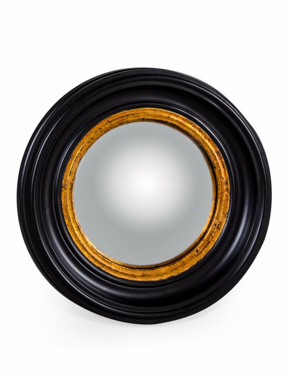 Black & Gold Frame Convex / Fisheye Mirror 40 cm Diameter
