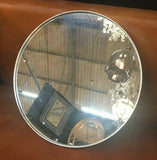 Round Brushed Silver Wall Mirror 50.5 cm Diameter x 4 cm Deep