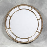 Fabulous Large Champagne Silver Multi Framed Round Mirror - 112 cm Dia (44 ")