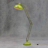 Large Stylish Lime Green Desk Floor Lamp With Yellow Fabric Flex 190 cm High