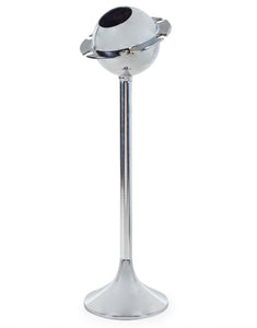 Polished Aluminium Saturn Ice Bucket / Champagne Cooler on Stand 90 cm Tall